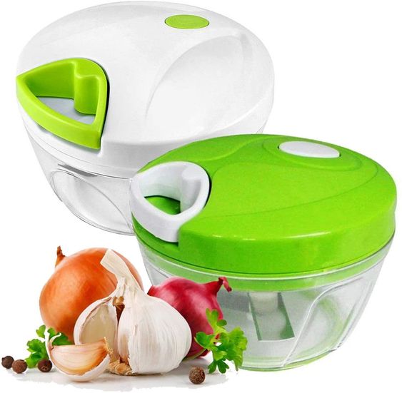 Mini Speedy Manual Food Chopper & Hand-Powered Blender - Green Arrow™ - Free Delivery