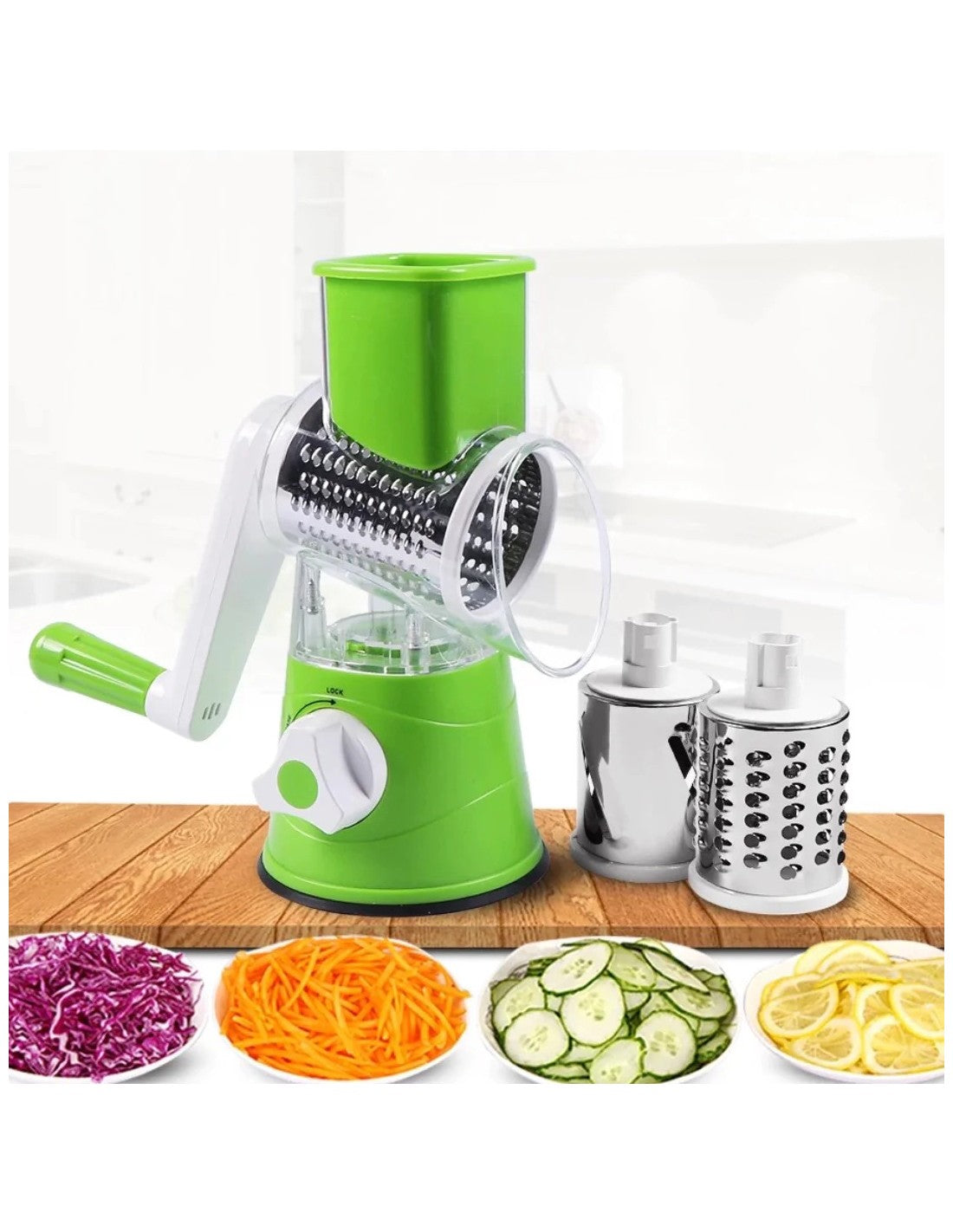 The Mohrim Table Top Drum Grater Vegetable Slicer