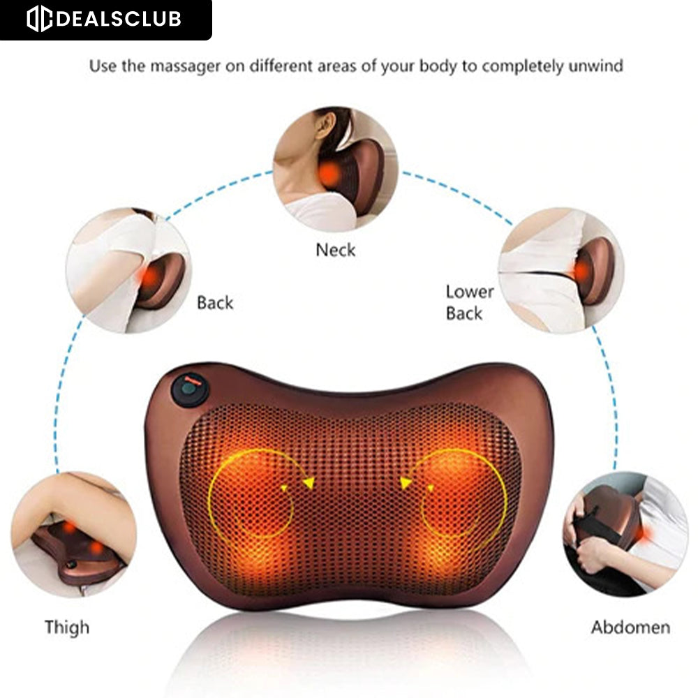 5-in-1 Pillow Shiatsu Massager For Home And Car - GreenArrow.shop